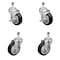 Service Caster 4 Inch Black Polyurethane Wheel Swivel 12mm Threaded Stem Caster Brake, 2PK SCC-TS20S414-PPUB-BLK-TLB-M1215-2-S2 - alternate 4